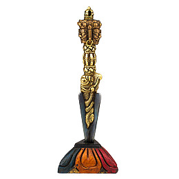 Пхурба (кіла) HandiCraft Три метали Підставка дерево 19.8x3 см (26689)