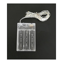 Світлодіодна гірлянда нитка на батарейках Led Краплі роси на 50 світлодіодів 5 м Мультицвет