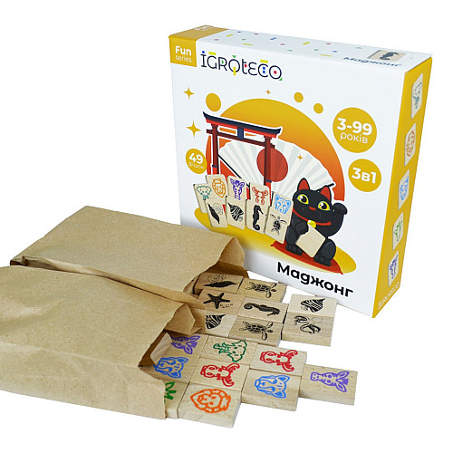 Деревянная игра "Детский маджонг" Igroteco 900552 49 деталей