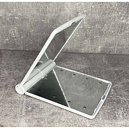 Карманное зеркало складное с LED подсветкой белое A-PLUS 822