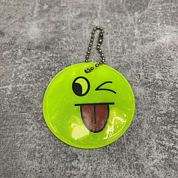 Светоотражающий брелок "Смайлик" Stenson 38443-1 MIX