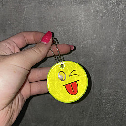Светоотражающий брелок "Смайлик" Stenson 38443-1 MIX