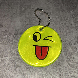 Светоотражающий брелок "Смайлик" Stenson 38443-1 MIX
