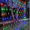 Сетка гирлянда VigohA 120LED 1,5x1,5м прозрачный силиконовый провод Микс