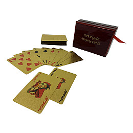 Карты игральные пластиковые позолоченные в шкатулке "Евро" (DN32376A) DUKE