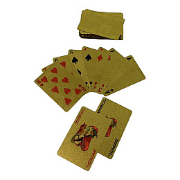 Карты игральные пластиковые позолоченные в шкатулке "Евро" (DN32376A) DUKE