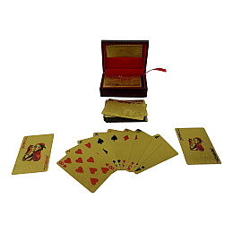 Карты игральные пластиковые позолоченные в шкатулке "Евро" (DN32376A) DUKE