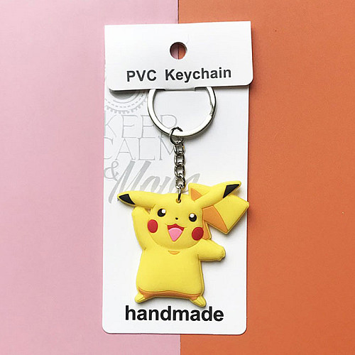 Брелок резиновый Пикачу Pikachu Покемон Pokemon (23791) Bioworld
