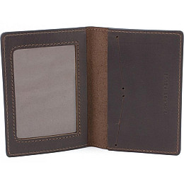 Кожана обкладинка для військового квитка Кордон Grande Pelle 257120UA коричневий