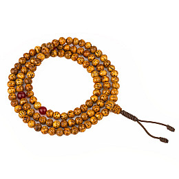 Чотки з насіння пальми Kailash Кров дракона Антик 108 намистин 6.3 мм (08186)