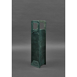 Кожаный чехол для вина 2.0 зеленый Crazy Horse BlankNote