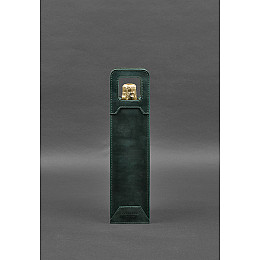 Кожаный чехол для вина 2.0 зеленый Crazy Horse BlankNote