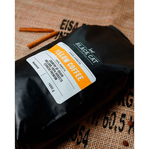 Кофе в зернах Black Cat Yellow 100% Робуста Вьетман 1 кг (11-356)
