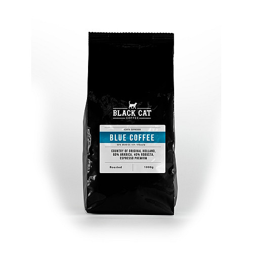 Кава в зернах Black Cat Blue Містить 60% Арабіки 40% Робуста 1 кг (11-351)