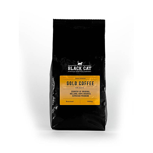 Кава у зернах Black Cat 100% Арабіка Gold Південна Америка 1 кг (11-352)