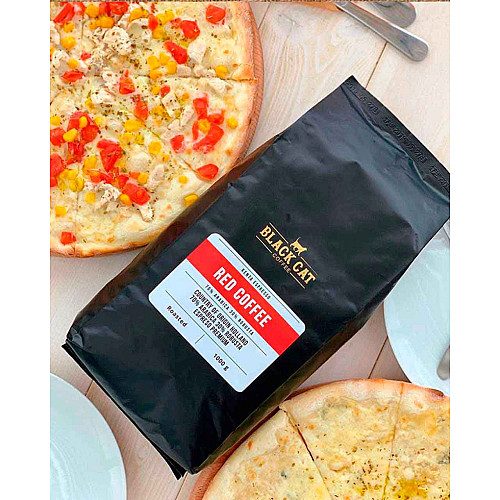 Кава в зернах Black Cat Red Утримуй 70% Арабіки 30% Робуста 1 кг (11-354)