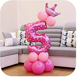 Святкова цифра 5 UrbanBall Рожевий (UB328)