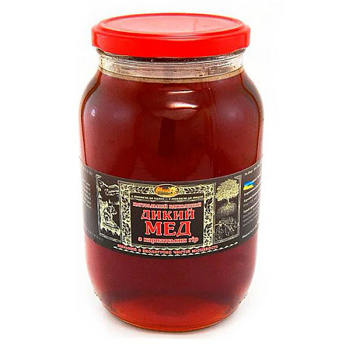 Мед пчелиний натуральний Мед Карпат Дикий мед 1350 г