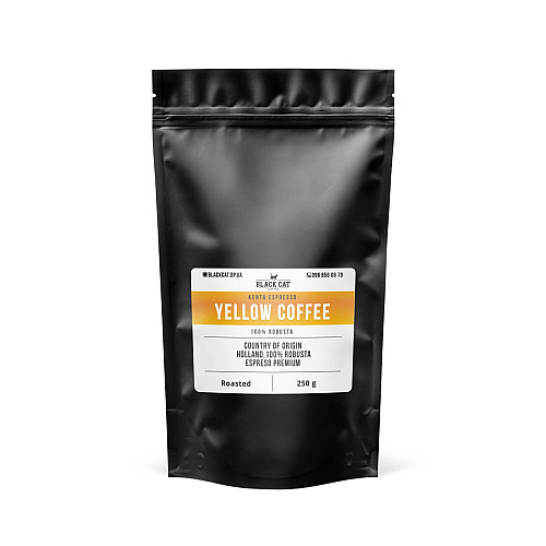 Кофе в зернах Black Cat Yellow 100% Робуста Вьетман 250г