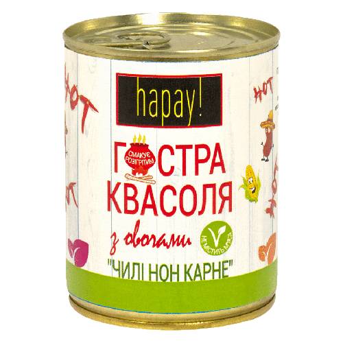 Острая фасоль с овощами hapay! Чили нон карне 340 г