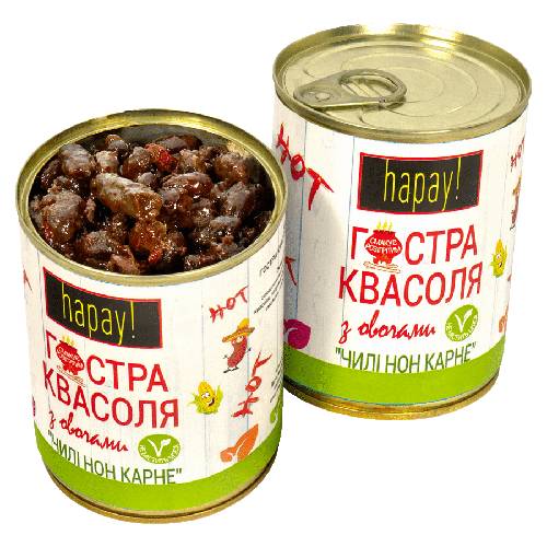 Острая фасоль с овощами hapay! Чили нон карне 340 г