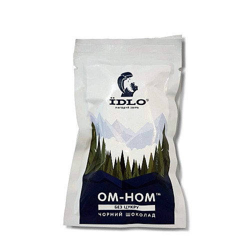 Батончик енергетический Їdlo ОМ-НОМ чорный шоколад 50 г (IDLO-BLACCHOC)
