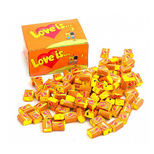 Love is Апельсин-Ананас Kent жевательная резинка 420 г; 100*4,2г
