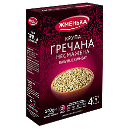 Крупа гречневая нежареная Жменька в пакетиках для варки 4 шт х 50 г