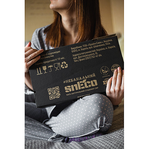 Сир сушений хрусткий спінений snEco Класичний з часником 500г