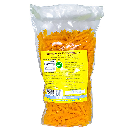 Спиральки кукурузные без глютена Ms. Tally 300 г