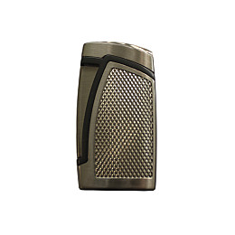 Зажигалка газова подвійного турбо для сигар Silver Match Bowroad DBL Blueflame Lighter Чорний лід (40674273DRI)