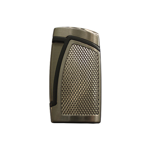 Зажигалка газовая двойное турбо для сигар Silver Match Bowroad DBL Blueflame Lighter Черный лёд (40674273DRI)