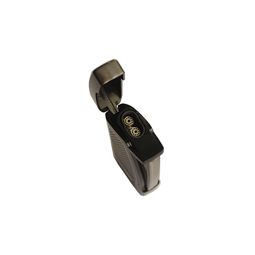 Зажигалка газовая двойное турбо для сигар Silver Match Bowroad DBL Blueflame Lighter Черный лёд (40674273DRI)