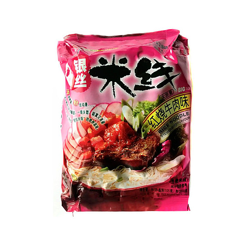 Рисова Локшина Hezhong Rice Noodle Flavor зі смаком тушкованої яловичини 105г (15475)