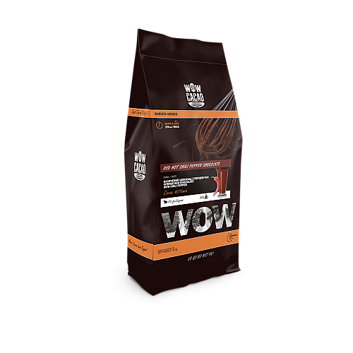 Горячий красный шоколад Wow Cacao с перцем чили 10 штx1 кг