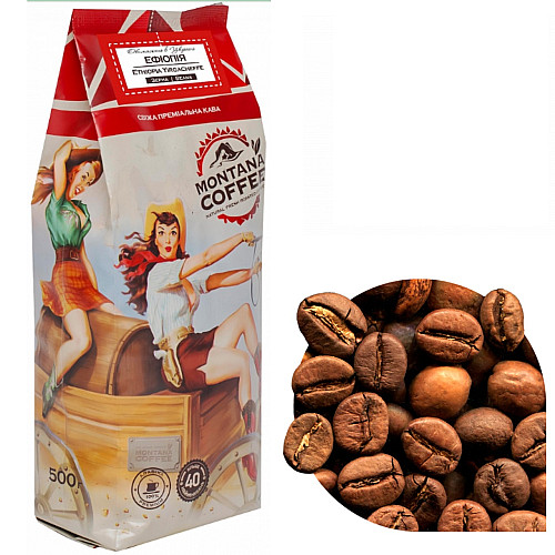 Кава в зернах Montana Coffee ЕФІОПІЯ ІРГАЧІФФ 6 шт х 500 г