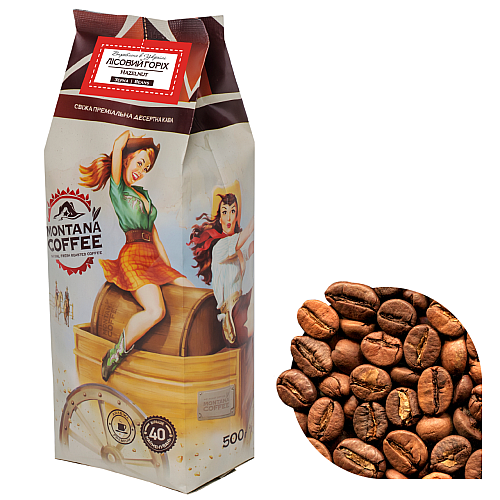 Кава в зернах Montana Coffee Лісовий Горіх 100% арабіка 0,5 кг
