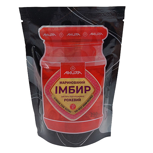 Імбир маринований рожевий ТМ Akura 230 г