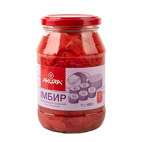 Імбир маринований рожевий ТМ Akura 450 г
