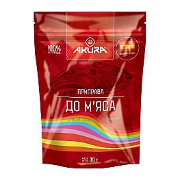 Приправа До м'яса з перцем чілі та корицею ТМ Akura 30 г