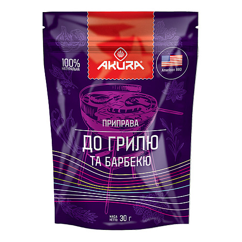 Приправа До грилю та барбекю ТМ Akura 30 г
