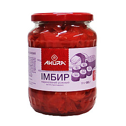 Імбир маринований рожевий ТМ Akura 680 г