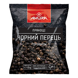 Перець чорний горошек  ТМ Akura 15 г