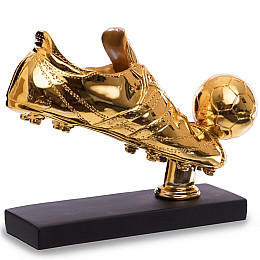 Статуетка нагородна спортивна Футбол Бутса з м'ячем C-1346-B2 FDSO Золотий (33508183)