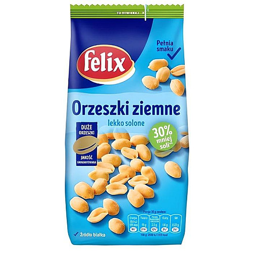 Арахис Felix Слабосоленый с двойным обжариванием 380 г U50939
