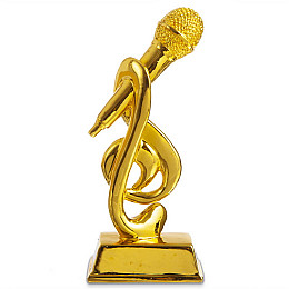 Статуетка нагородна спортивна Мікрофон HX4556-B2 FDSO Золотий (33508252)