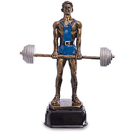 Статуэтка нагородна спортивна Важка атлетика Штангіст C-2457-B8 FDSO Бронза (33508272)