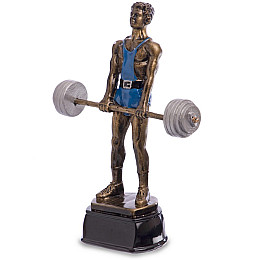 Статуэтка нагородна спортивна Важка атлетика Штангіст C-2457-B8 FDSO Бронза (33508272)