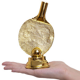 Статуетка нагородна спортивна Пінг-понг Ракетка для пінг-понгу C-1341-B2 FDSO Золотий (33508304)