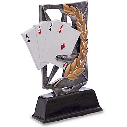 Статуетка нагородна спортивна Карткові ігри C-3156-A8 FDSO Срібний (33508293)